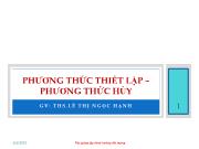 Lập trình hướng đối tượng - Phương thức thiết lập – Phương thức hủy