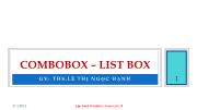 Lập trình Windows Form với C# - Combobox – List box