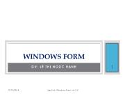 Lập trình Windows Form với C#
