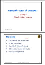Mạng máy tính và internet - Chương 5: Giao thức tầng network