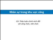 Nhân sự trong khu vực công