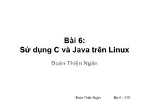 Tài liệu Quản trị web - Bài 6: Sử dụng C và Java trên Linux
