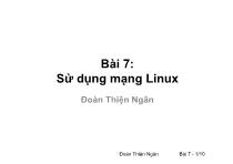 Tài liệu Quản trị web - Bài 7: Sử dụng mạng Linux